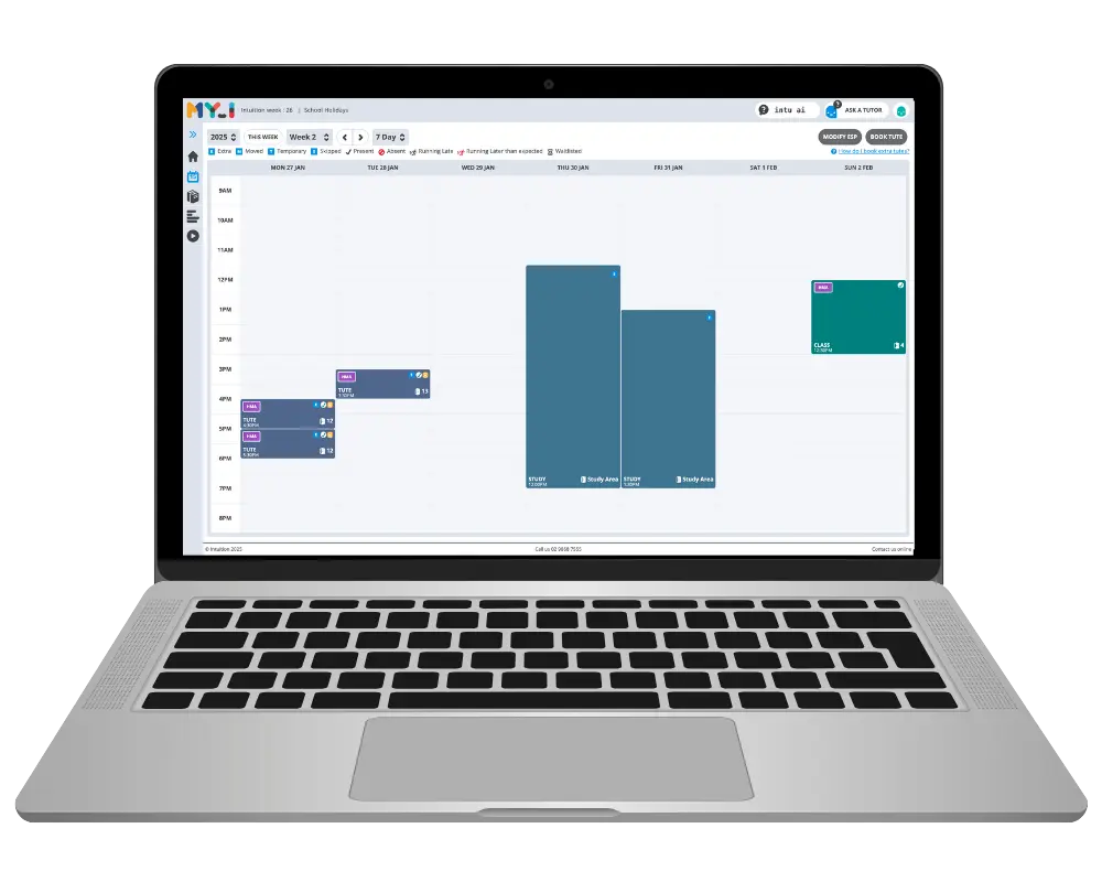 my-i Intuition student and parent portal interface